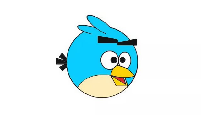 愤怒的小鸟彩色简笔画教程(愤怒的小鸟彩蛋画法)