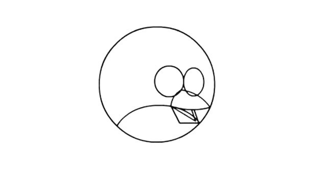 愤怒的小鸟彩色简笔画教程