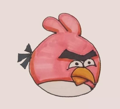 愤怒的小鸟简笔画步骤(愤怒的小鸟简笔画图片)