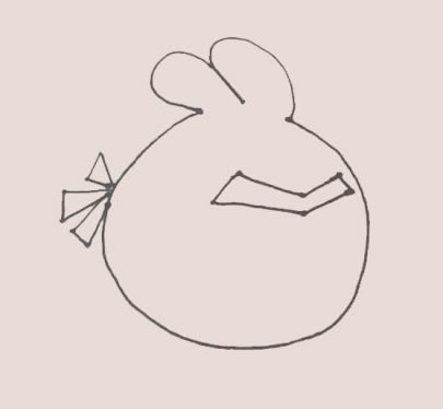 愤怒的小鸟简笔画步骤