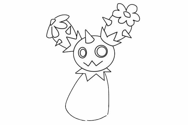 口袋妖怪街头沙铃简笔画