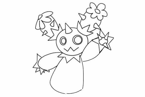 口袋妖怪街头沙铃简笔画