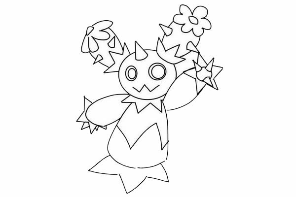 口袋妖怪街头沙铃简笔画