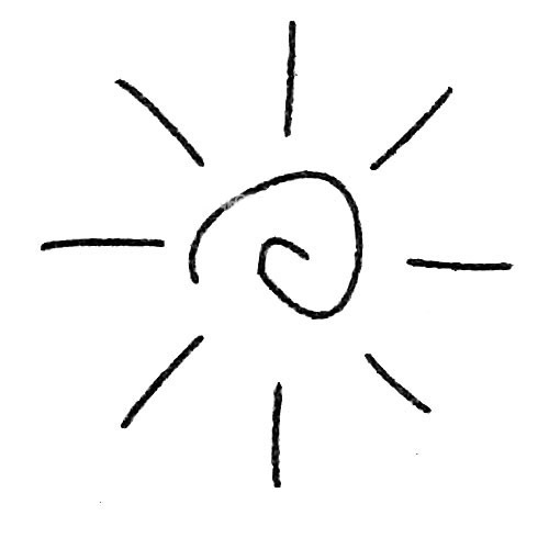 超简单12款太阳儿童画