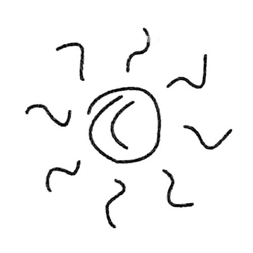 超简单12款太阳儿童画