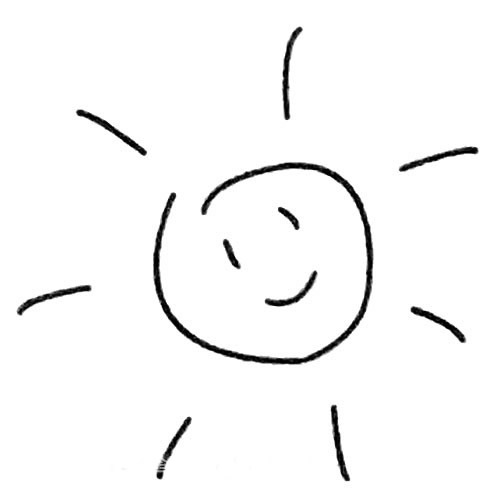 超简单12款太阳儿童画