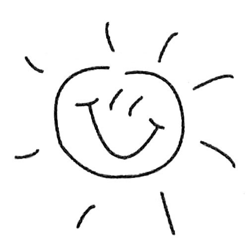 超简单12款太阳儿童画