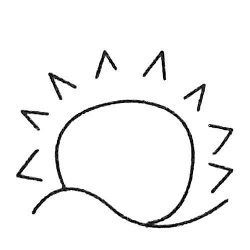 超简单12款太阳儿童画