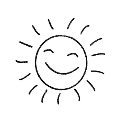 三步就会的太阳简笔画