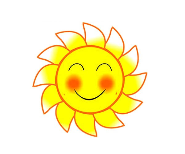 8款可爱的卡通太阳简笔画