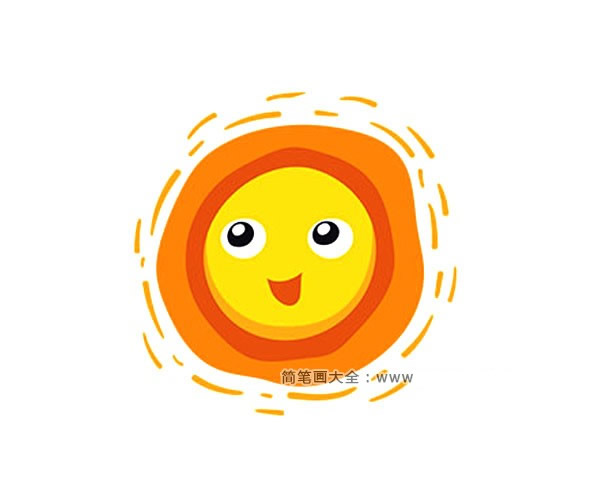 8款可爱的卡通太阳简笔画