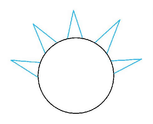 可爱的卡通太阳简笔画