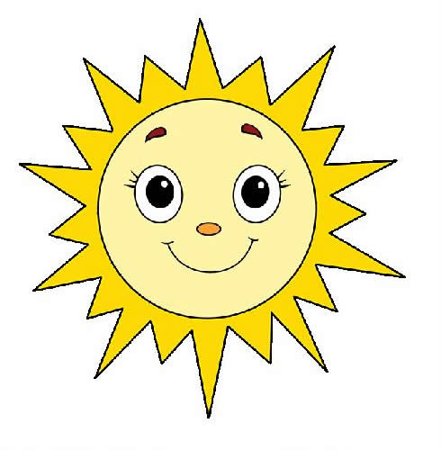 可爱的卡通太阳简笔画