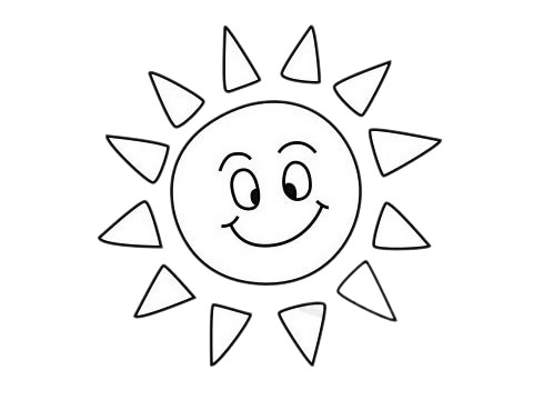 太阳简笔画图片大全