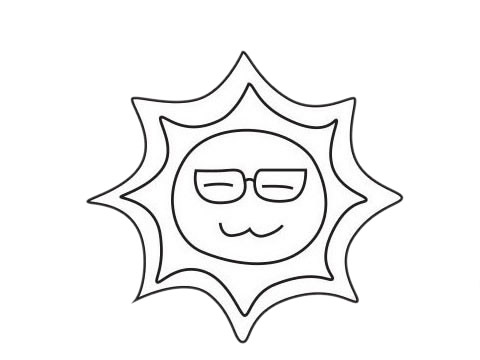 太阳简笔画图片大全