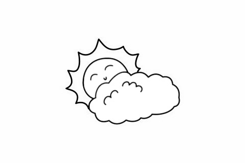 可爱的太阳简笔画