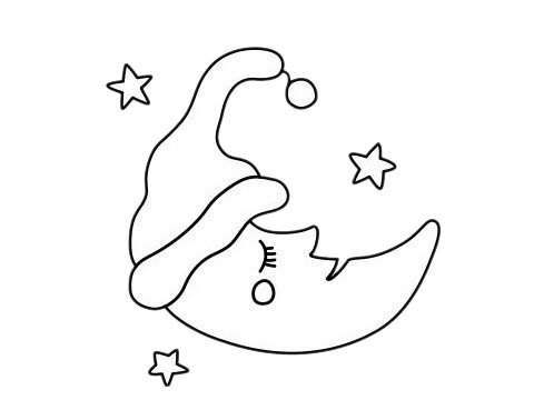 几幅不同的月亮简笔画