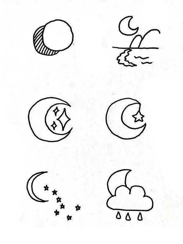 分享一组天气预报简笔画