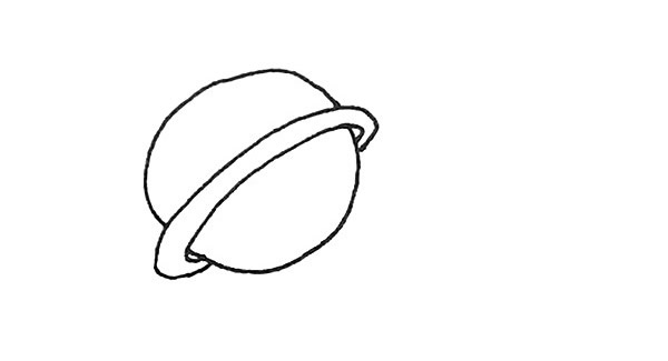 涂色的星球简笔画步骤