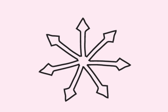 分享几款简单的雪花简笔画(简单一点的雪花)