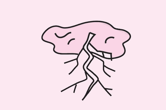 分享几张打雷闪电的简笔画