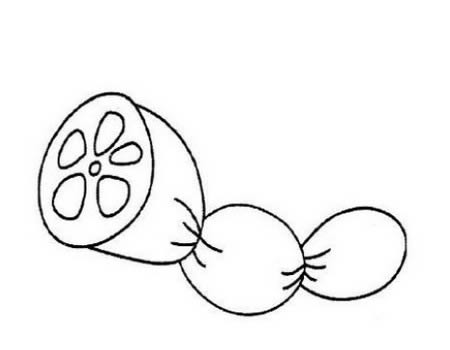 莲藕简笔画图片大全（9张）