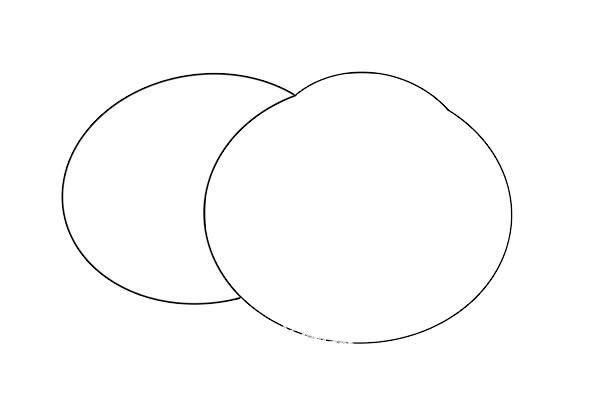 卡通大眼睛西红柿简笔画