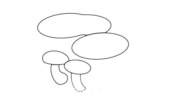 乳牛肝菌简笔画步骤