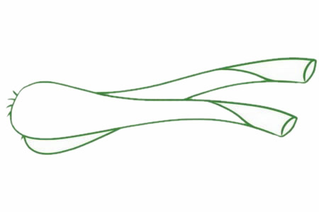 一根大葱儿童简笔画