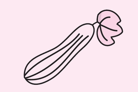 三张关于丝瓜的简笔画