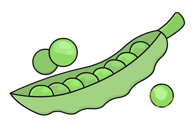 漂亮的豌豆简笔画步骤