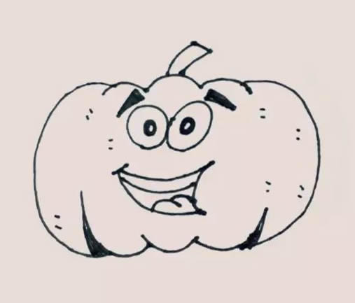 卡通南瓜简笔画步骤