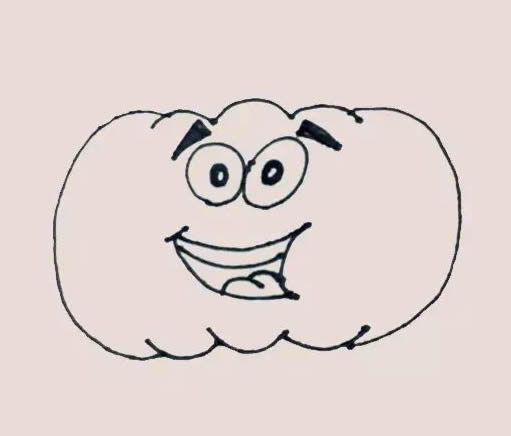 卡通南瓜简笔画步骤