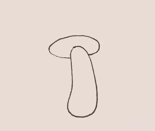 彩色漂亮的蘑菇简笔画