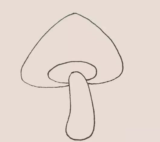 彩色漂亮的蘑菇简笔画