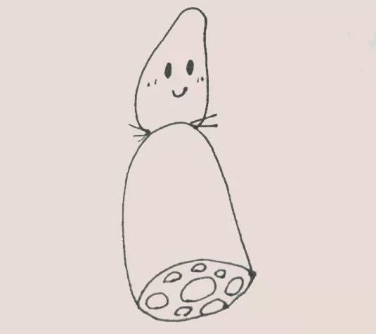 可爱的莲藕简笔画