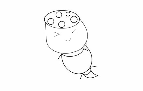 可爱的莲藕简笔画