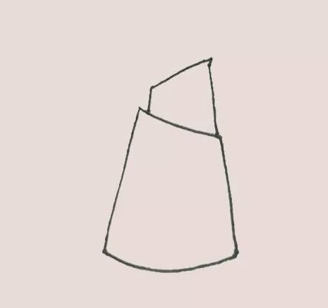 卡通版竹笋简笔画步骤