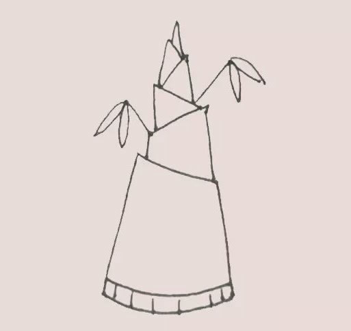 卡通版竹笋简笔画步骤