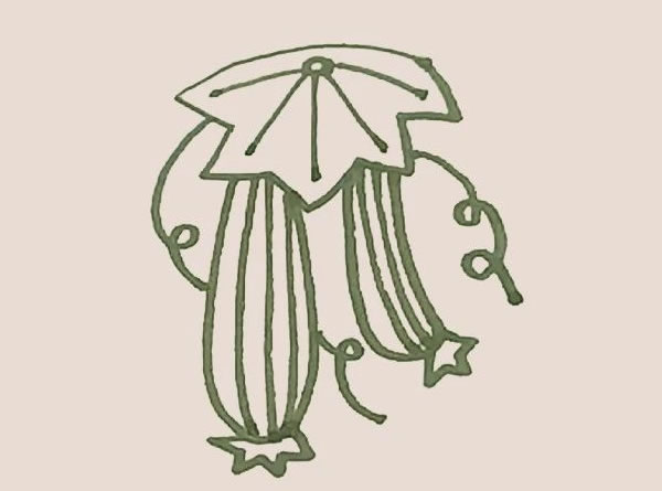 丝瓜简笔画的画法