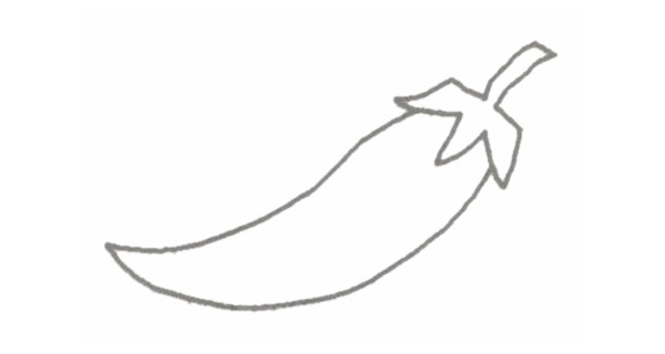 辣椒简笔画的画法