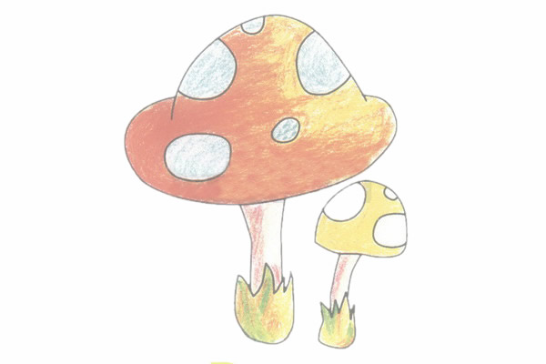 漂亮的蘑菇儿童简笔画