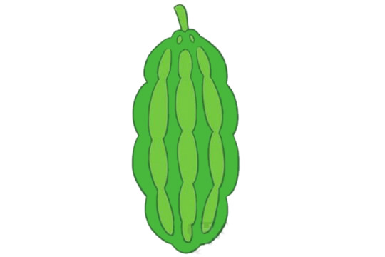 分享一组苦瓜简笔画(苦瓜简画图)