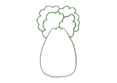 卡通有趣的白菜简笔画