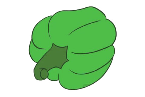 一组肉肉的青椒简笔画(青椒肉片怎么做?)