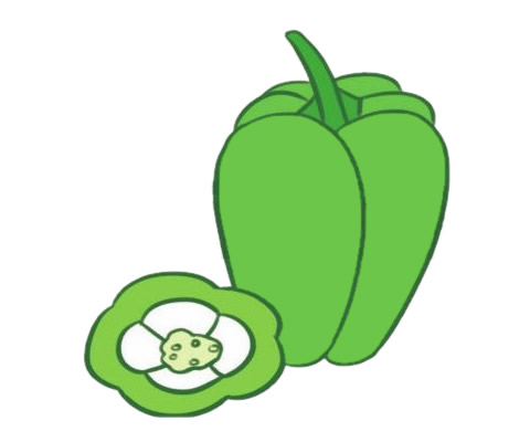 带颜色的青椒简笔画