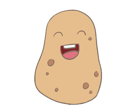 一组土豆简笔画图片大全(一个土豆的简笔画)