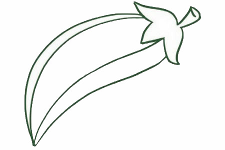 绿色的豌豆简笔画步骤