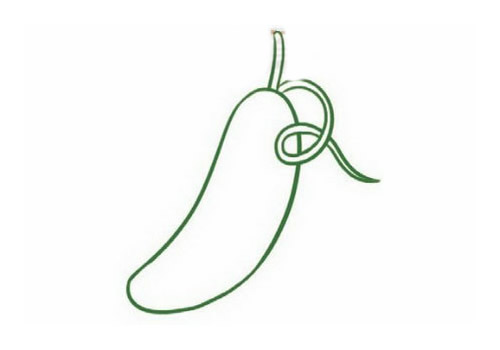 绿色的黄瓜简笔画