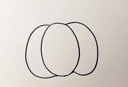 又大又红的南瓜简笔画(大大的南瓜儿童画)